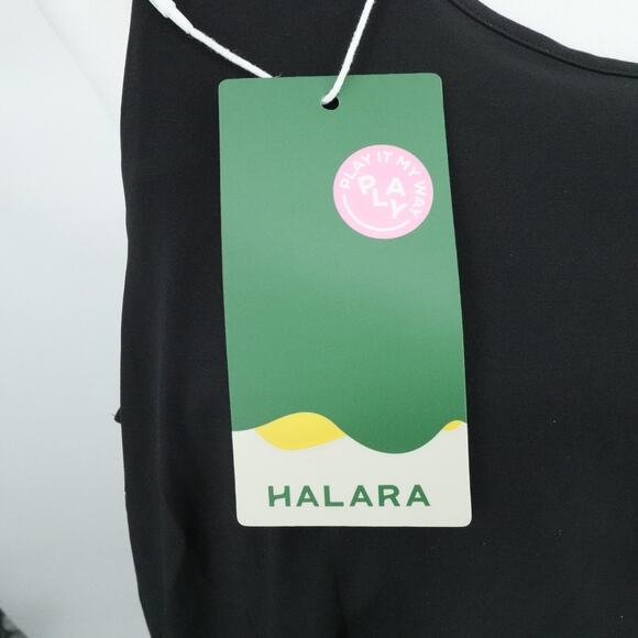 HALARA Dress Size XL Black Breezeful Racerback Hi Lo Midi Pockets Built In Bra - Picture 10 of 12